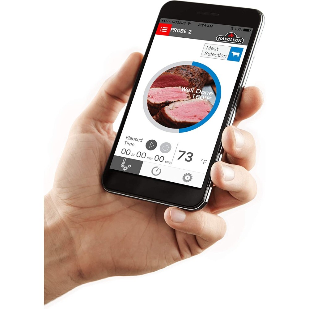 Napoleon BBQ Thermometer ACCU PROBE Bluetooth LCD Display - Ascmtools
