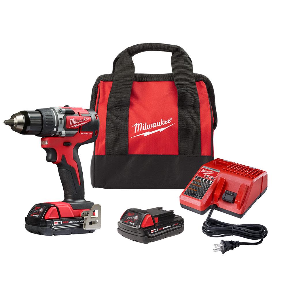 Milwaukee M18 Compact Brushless 1/2″ Hammer Drill Driver Kit - Ascmtools