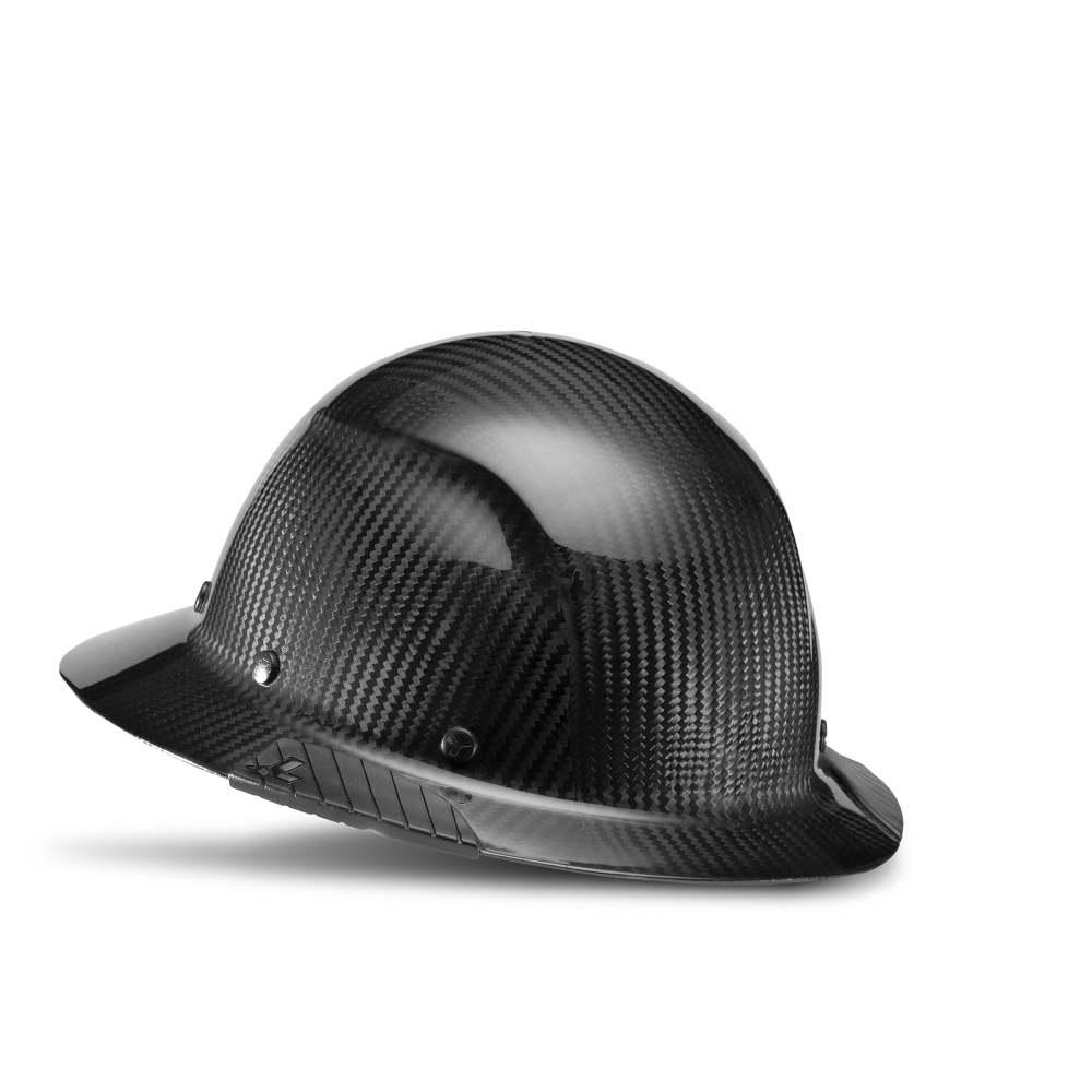 Lift Safety Hard Hat DAX Gloss Black Carbon Fiber Full Brim - Ascmtools