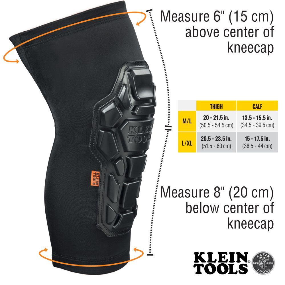 Klein Tools Heavy Duty Knee Pad Sleeves M/L - Ascmtools