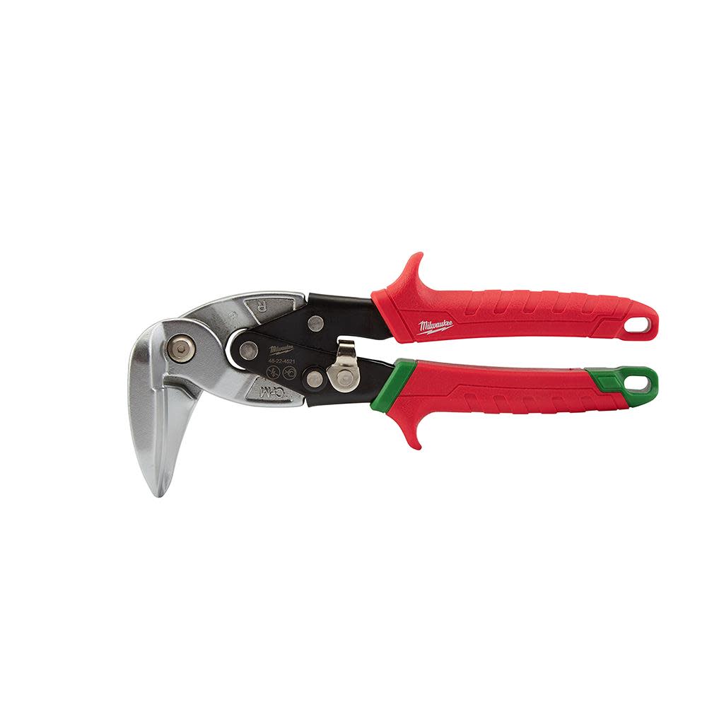 Milwaukee Right Cutting Upright Aviation Snips - Ascmtools