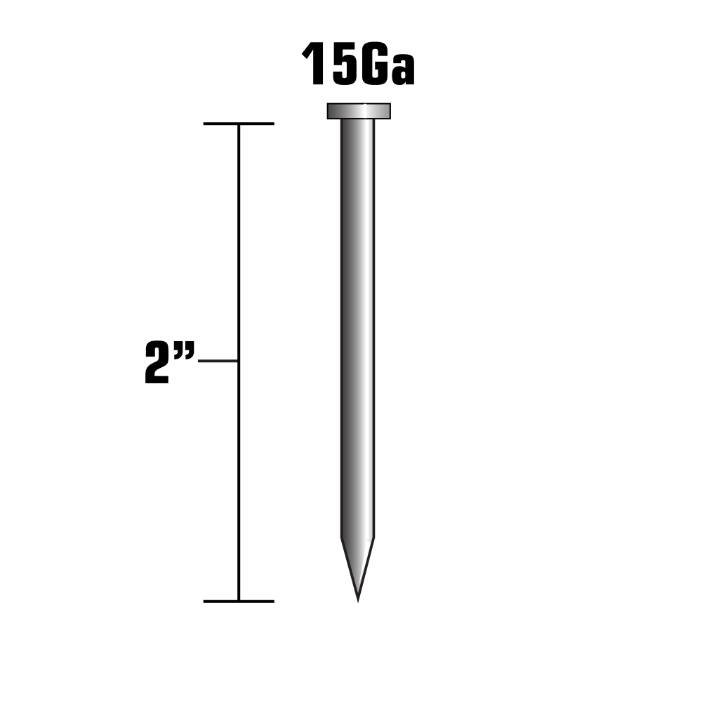 Metabo HPT Finished Nails Angled 2″ 15 Gauge 4000qty - Ascmtools