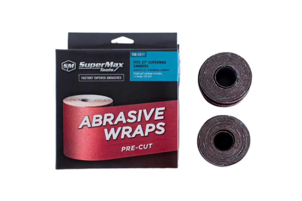 Supermax Tools 150 Grit: 37 In. Drum Sander Abrasive – 2 Wraps - Ascmtools
