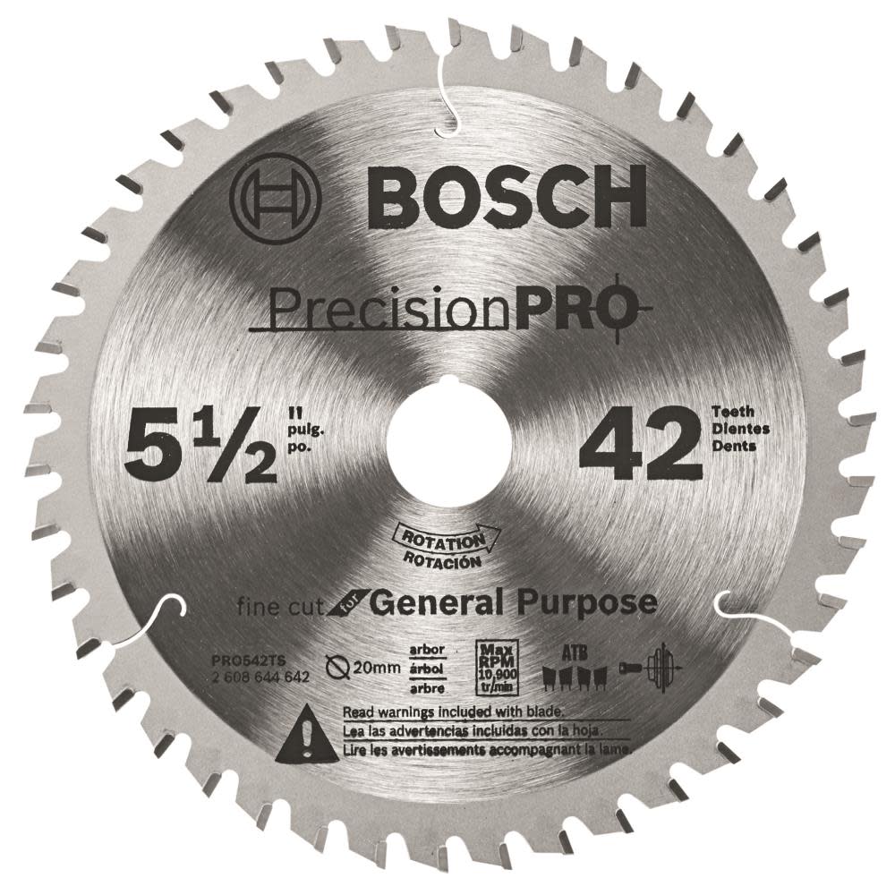 Bosch Track Saw Blade 5 1/2″ 42 Tooth Precision Pro Series - Ascmtools