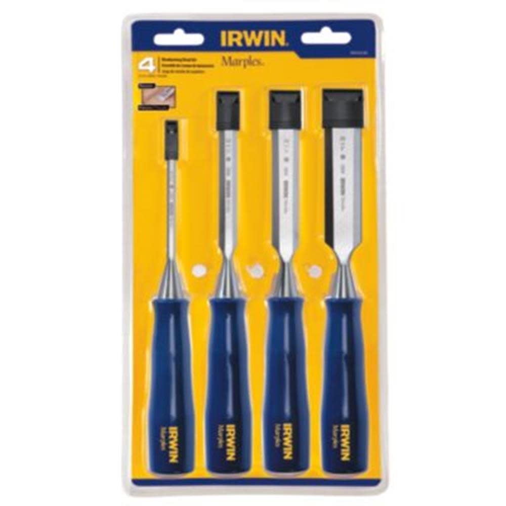 Irwin 4pc Blue Chip Beveled Edge Chisel Set - Ascmtools