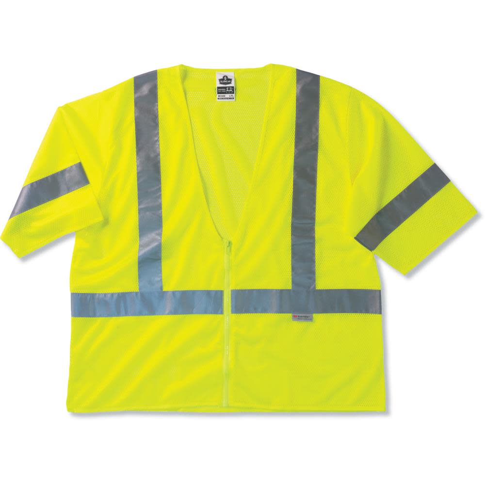 Ergodyne GloWear 8320Z Class 3 Lime Green Safety Vest – 2X/3X - Ascmtools