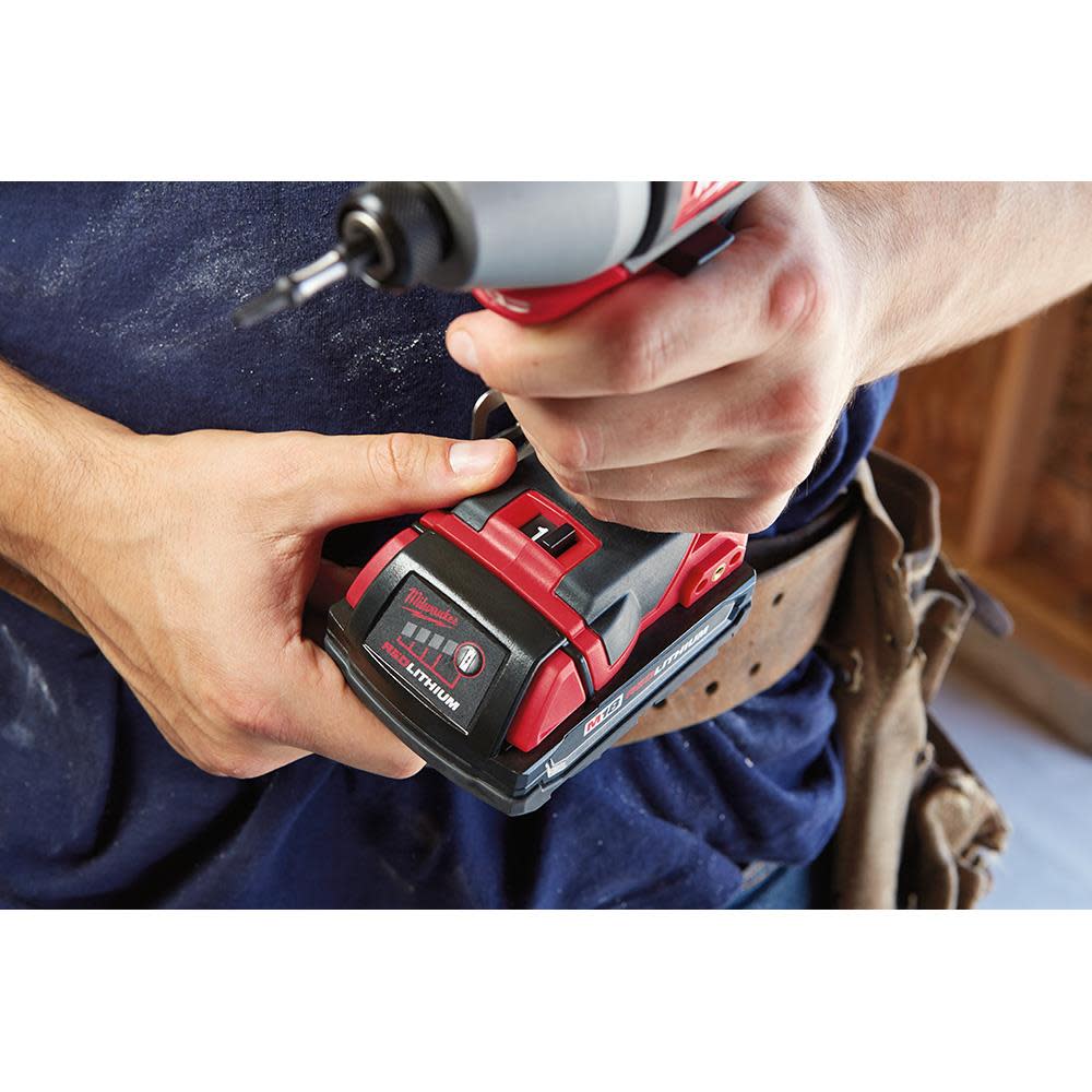 Milwaukee M18 2 Speed 1/4 Hex Impact Driver Compact Kit - Ascmtools