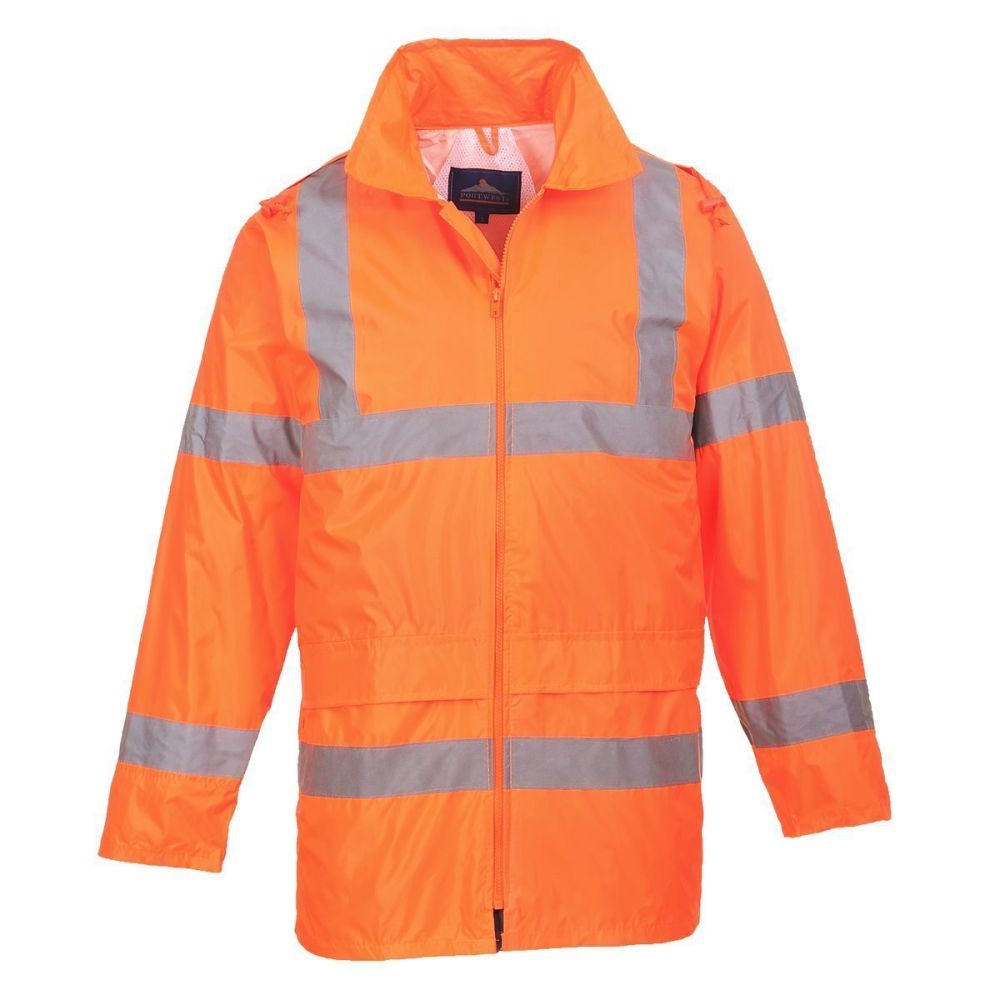 Portwest Orange Hi-Vis Rain Jacket – Small - Ascmtools