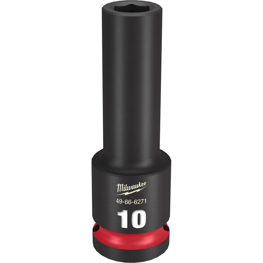 Milwaukee SHOCKWAVE Impact Duty Socket 1/2″ Drive 10MM Deep 6 Point - Ascmtools