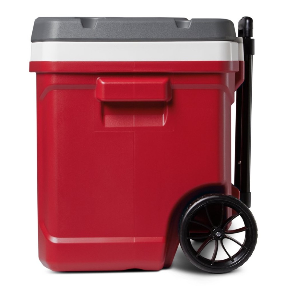 Igloo Latitude 60 Roller Cooler Industrial Red/Meteorite 60qt - Ascmtools