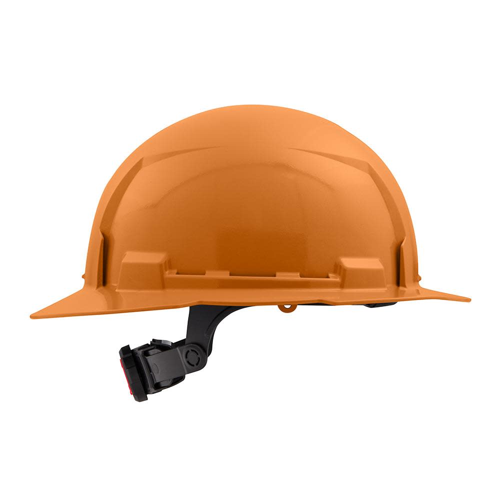 Milwaukee Orange Full Brim Hard Hat with 6pt Ratcheting Suspension Type 1 Class E - Ascmtools