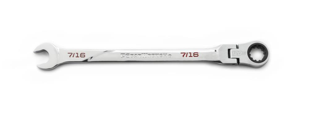 GEARWRENCH 120XP Flex Combination Ratcheting Wrench Universal Spline XL 7/16 In. - Ascmtools