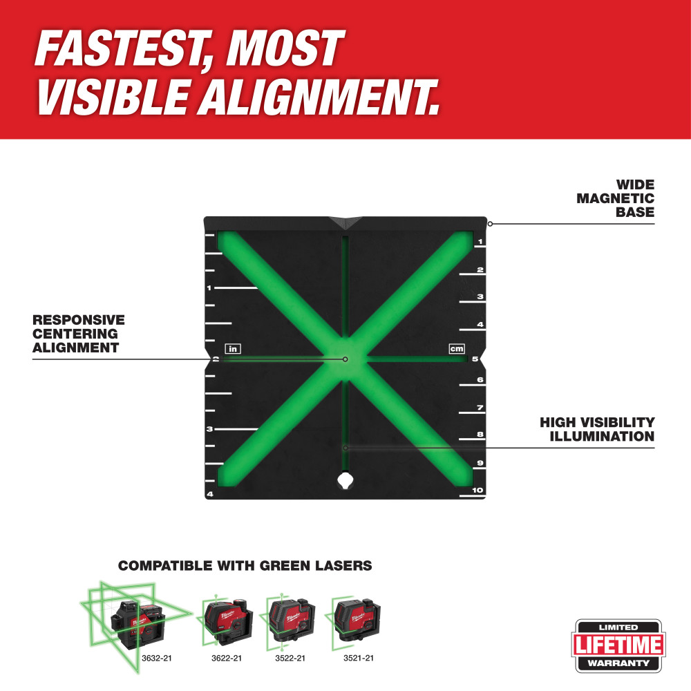 Milwaukee Responsive Laser Alignment Target - Ascmtools