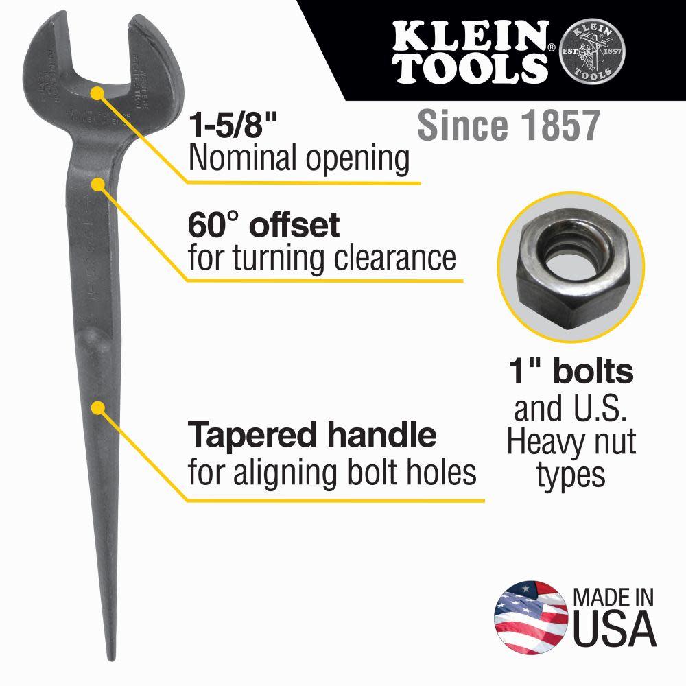 Klein Tools Spud Wrench 1-5/8″ Heavy Nut - Ascmtools