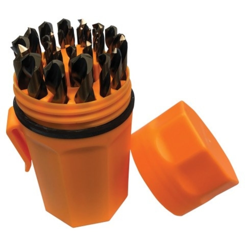 Viking Drill 29PC Bully Premium Gold and Black Drill Bit Set with Orange Ultra-Dex (1/16-1/2″) - Ascmtools