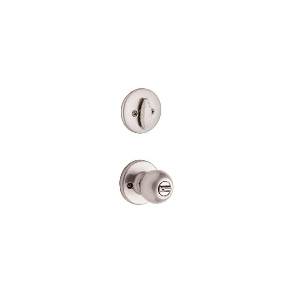 Kwikset Satin Nickel Polo Door Knob & Single Cylinder Deadbolt Set - Ascmtools