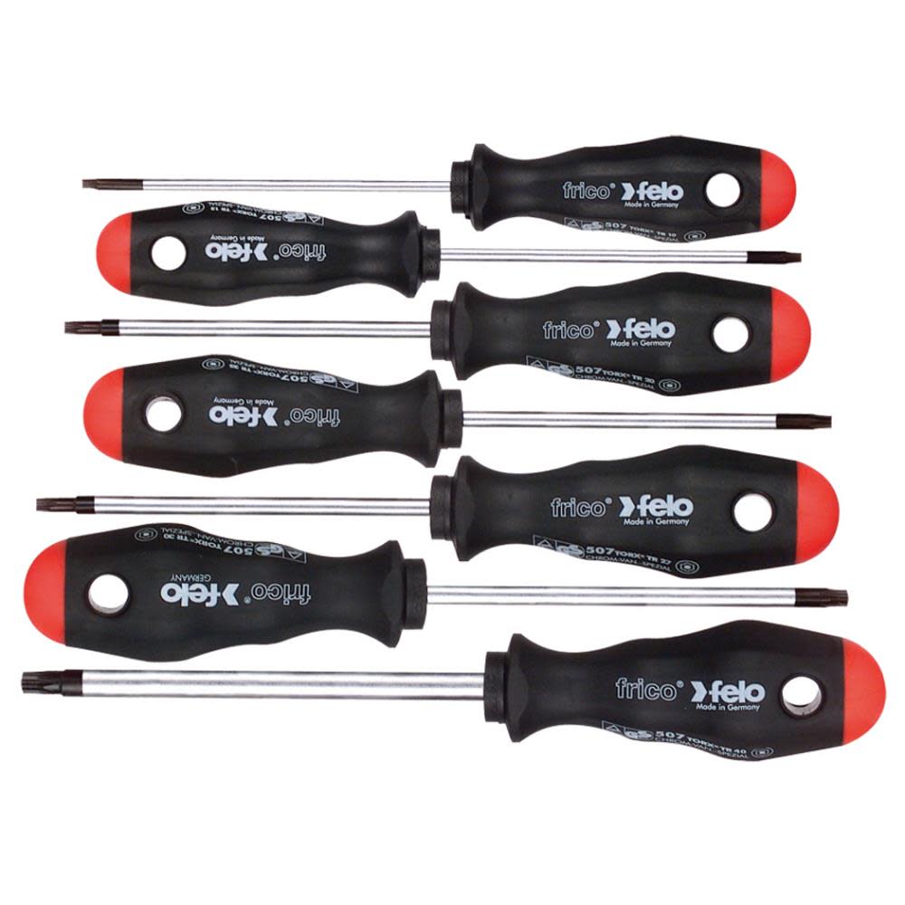Felo 7 Pc Torx Screwdriver Set T9-T40 – 2 Component Handle - Ascmtools