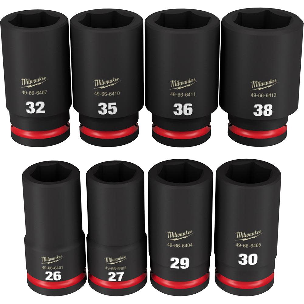 Milwaukee Impact Socket 3/4″ Drive Metric 6 Point 8pc - Ascmtools