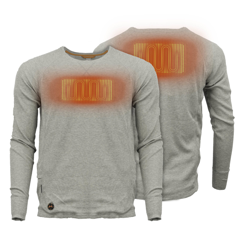 Mobile Warming Thermick Baselayer Shirt Mens 7.4V Gray 3X - Ascmtools