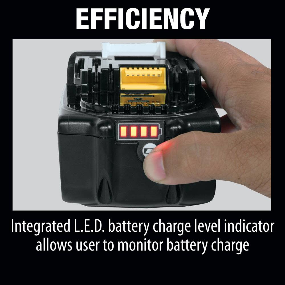 Makita 18V LXT Lithium-Ion Battery and Rapid Optimum Charger Starter Pack (5.0Ah) - Ascmtools