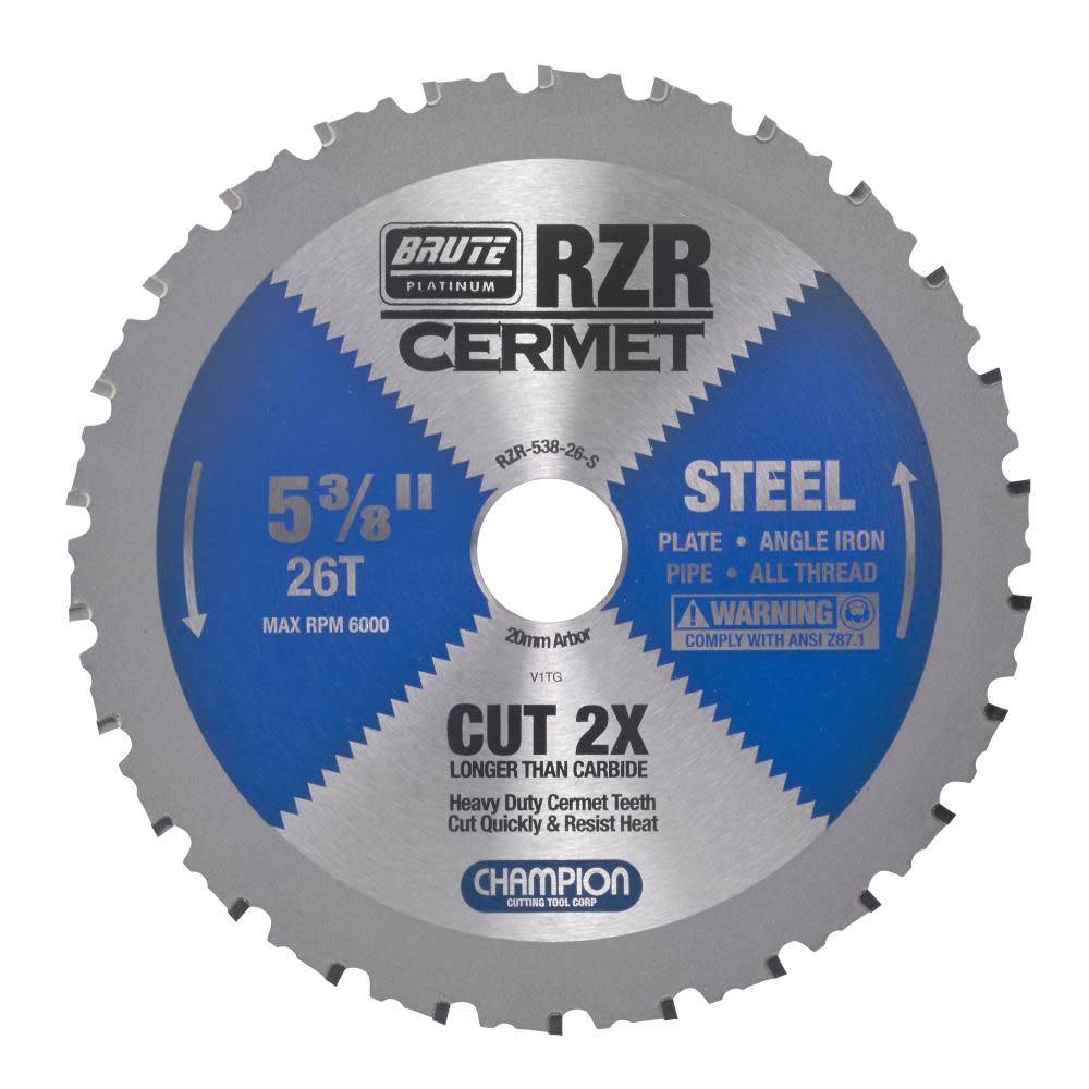 Champion Cutting Tool Cermet Tipped Circular Saw Blade 5-3/8″ (Steel Cutting) - Ascmtools