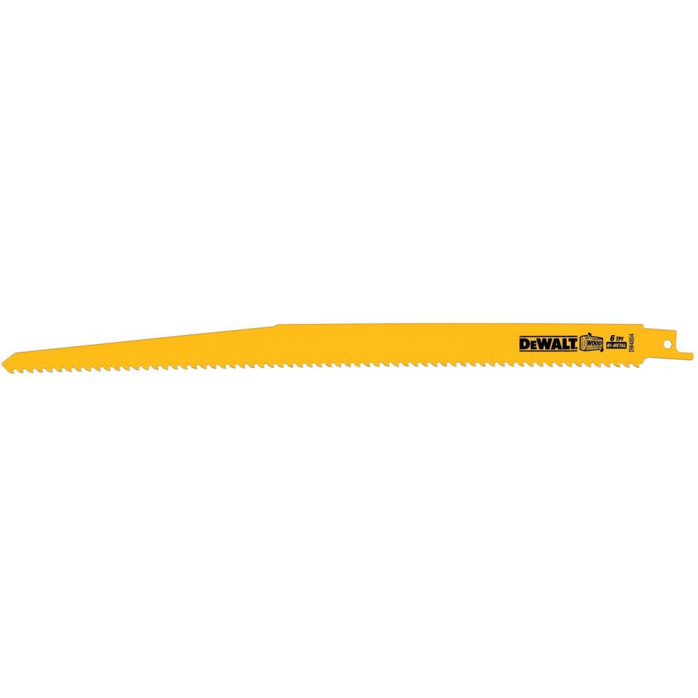 DEWALT 12-in 6TPI Wood Cut Recip Blade 5-Pack - Ascmtools