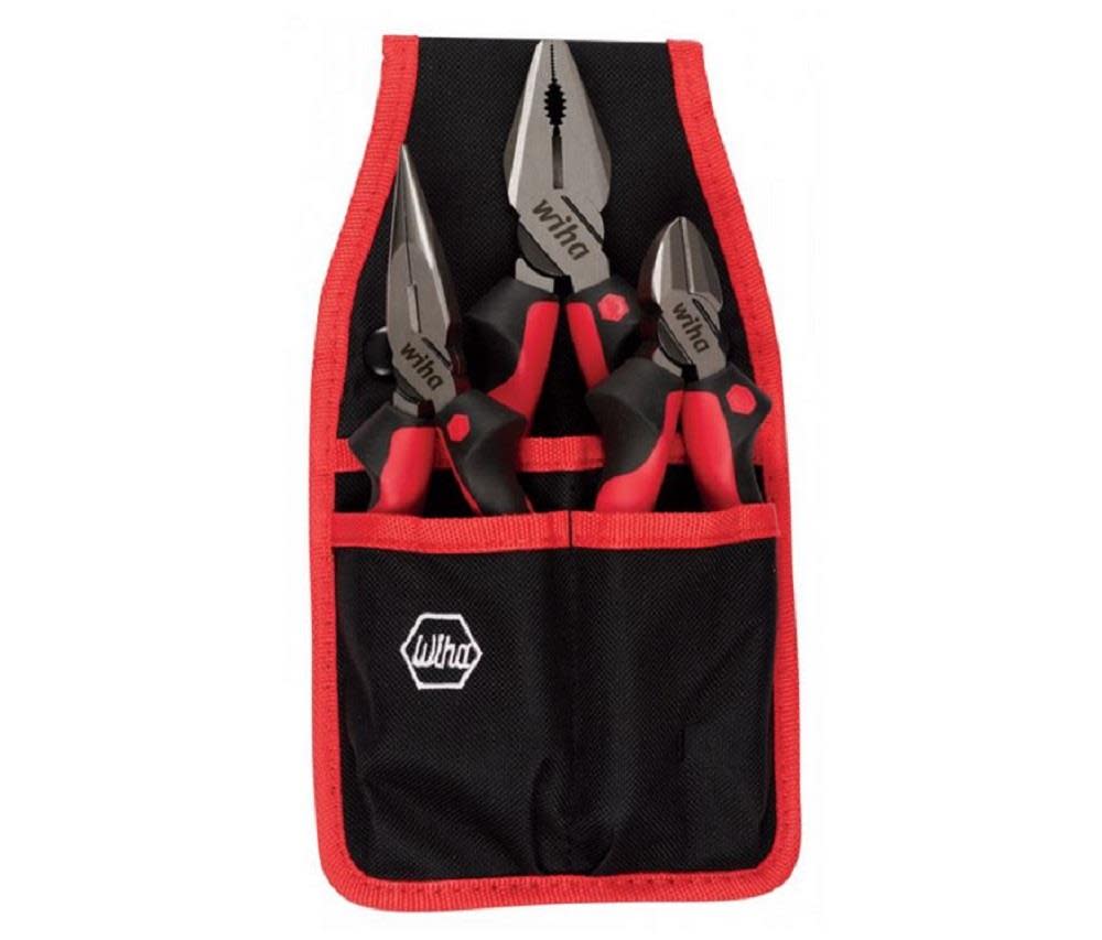 Wiha Industrial SoftGrip Pliers & Cutters Set 3 Piece - Ascmtools