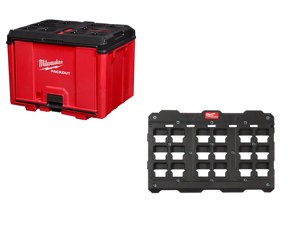 Milwaukee PACKOUT Cabinet & Large Wall Plate Bundle - Ascmtools