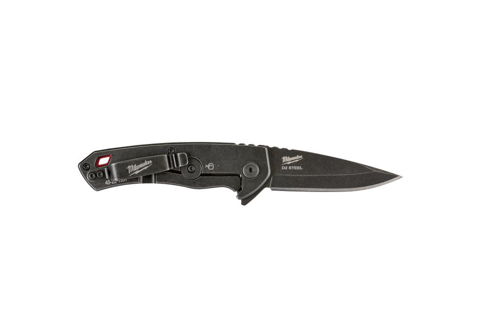 Milwaukee 2.5 in. HARDLINE Smooth Drop Point Blade Pocket Knife - Ascmtools