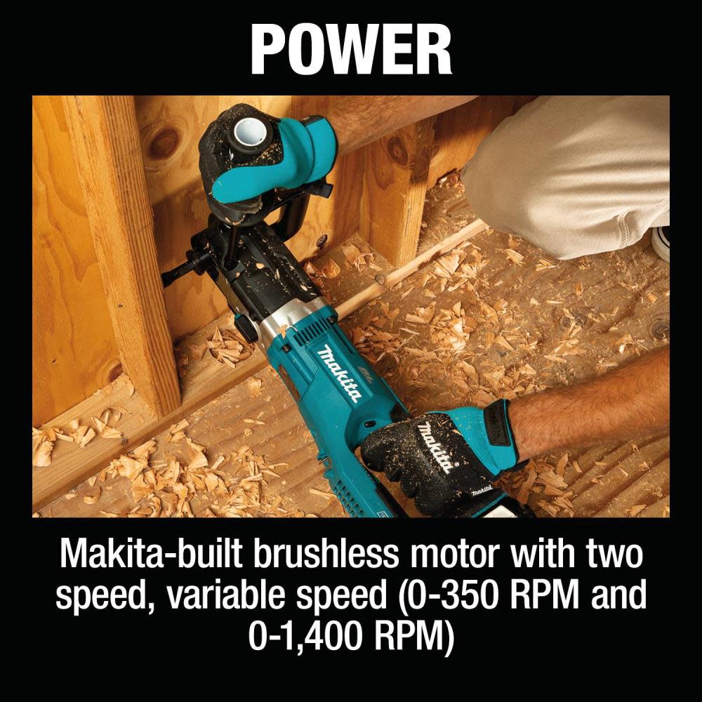 Makita 36V (18V X2) LXT 7/16″ Hex Right Angle Drill Brushless Kit - Ascmtools
