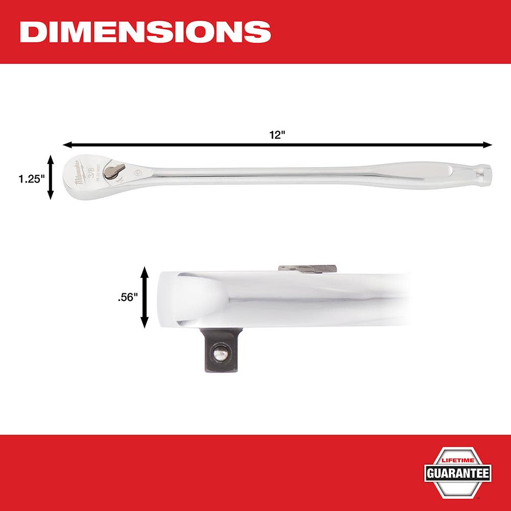 Milwaukee Ratchet 12″ 3/8″ Drive - Ascmtools