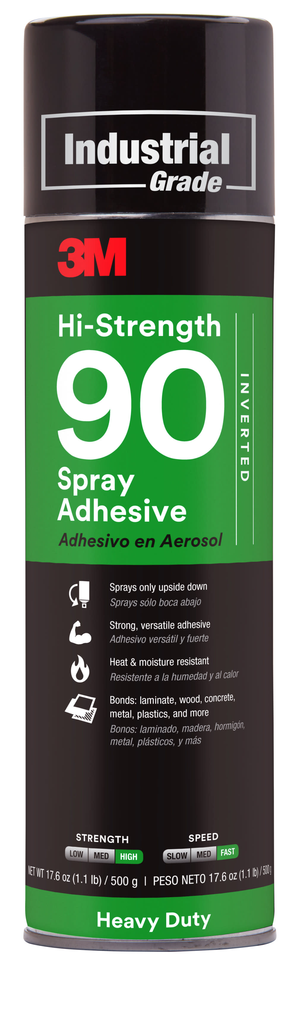 3M Hi-Strength Spray Adhesive 90 Inverted Clear 24 fl oz Can - Ascmtools