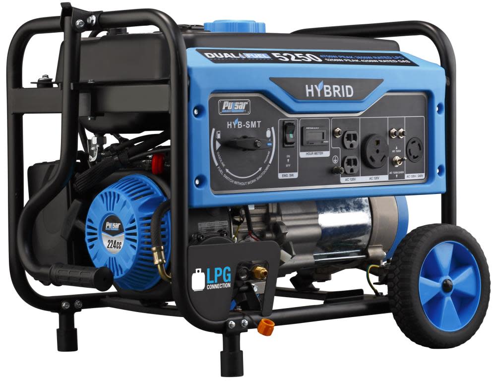 Pulsar Products 5250 Watt Dual Fuel Portable Generator - Ascmtools