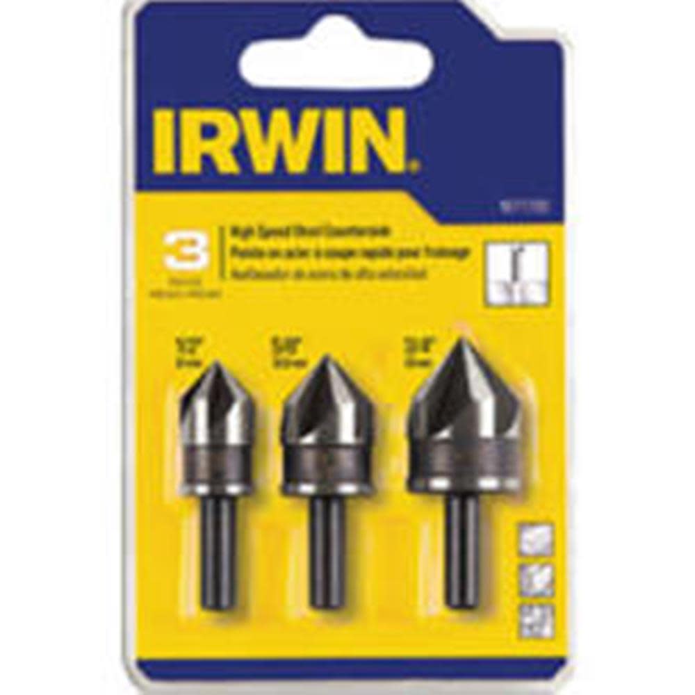 Irwin 82 Degree Black Oxide Countersink Drill Bit 3 Pc. - Ascmtools