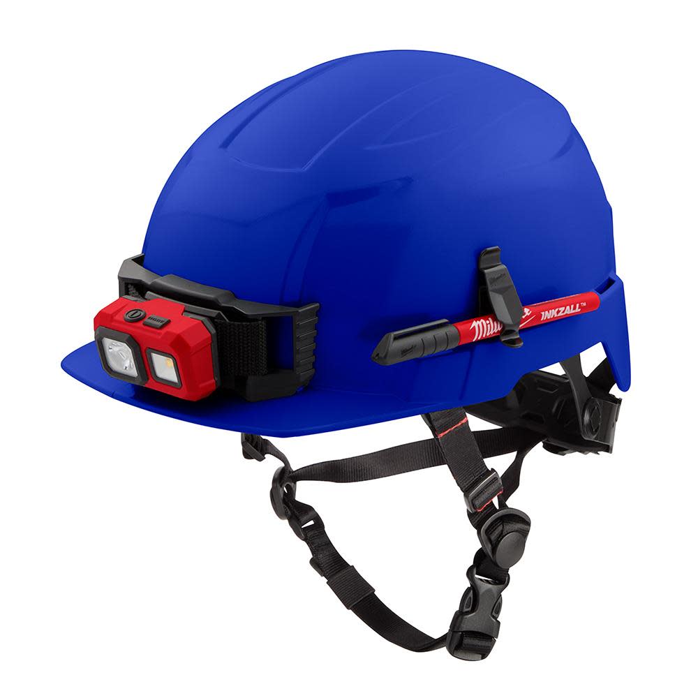 Milwaukee Blue Front Brim Helmet with BOLT Class E - Ascmtools