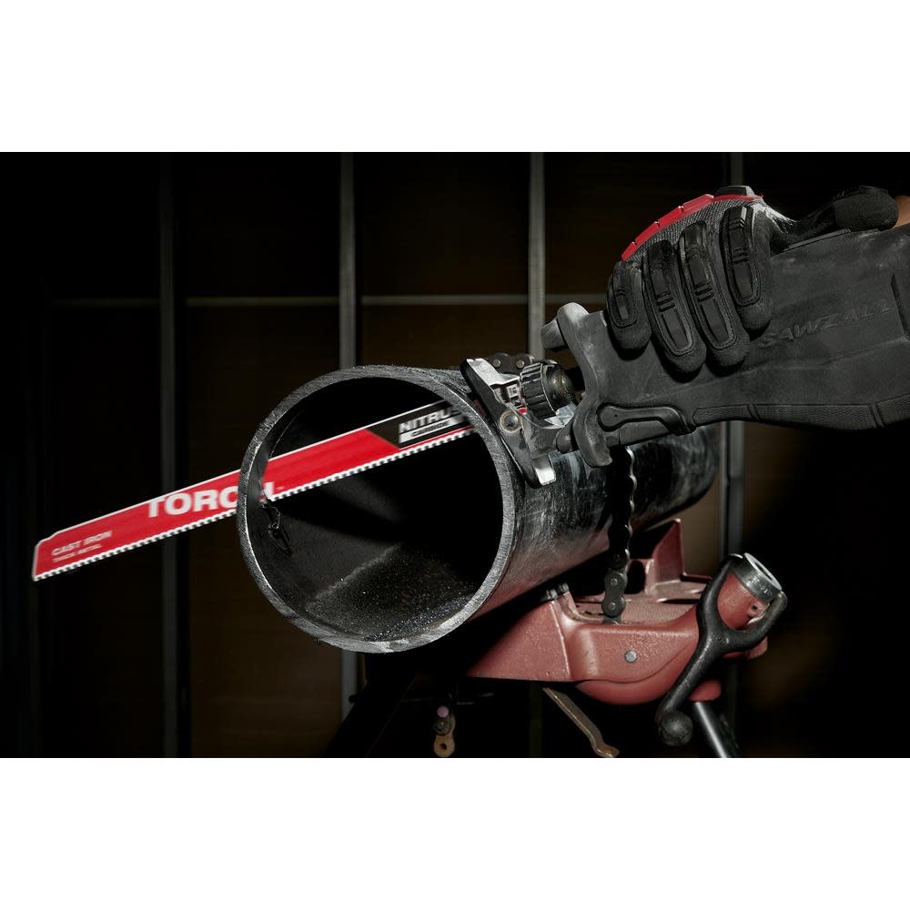 Milwaukee 12″ 7TPI The TORCH for CAST IRON with NITRUS CARBIDE 5PK - Ascmtools