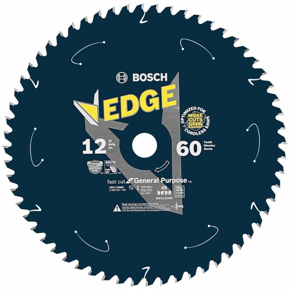 Bosch 12 In. 60 Tooth Edge Cordless Circular Saw Blade for General Purpose - Ascmtools