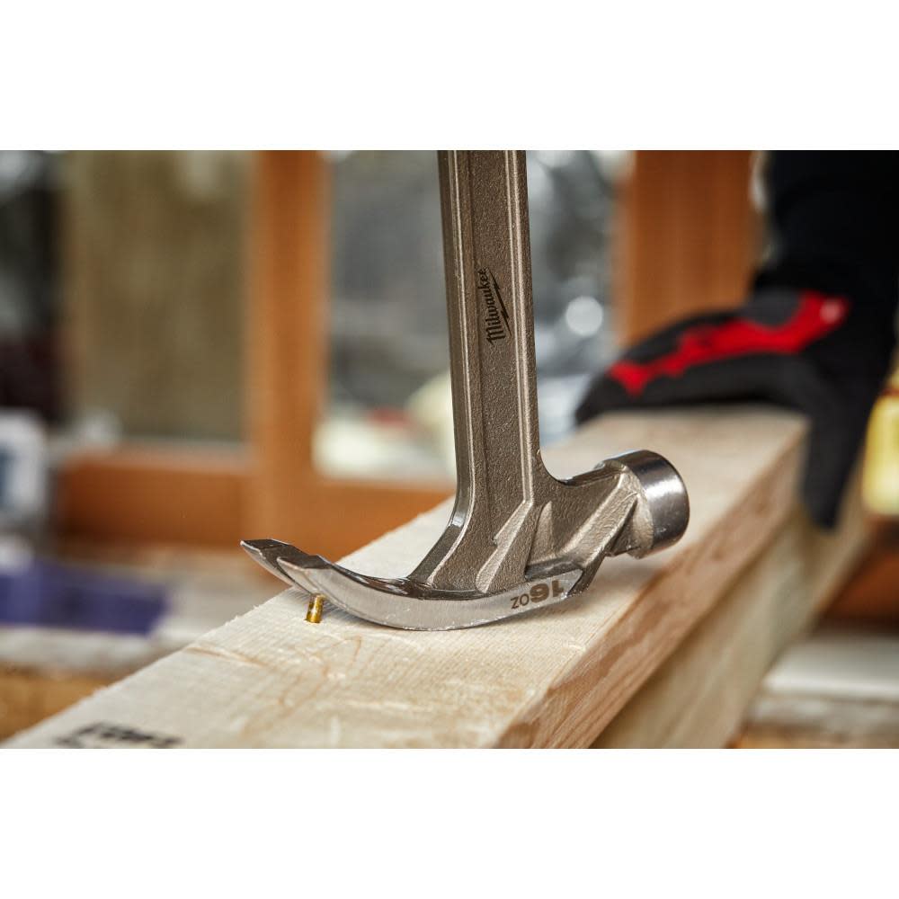 Milwaukee 16oz Smooth Face Hybrid Claw Hammer - Ascmtools