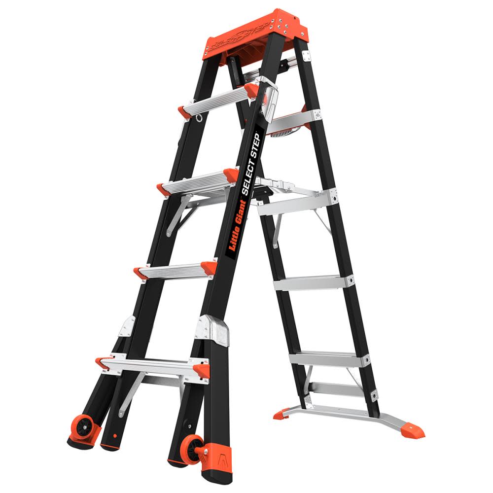 Little Giant Safety Select Step M5 Type 1AA Fiberglass Adjustable Step Ladder - Ascmtools