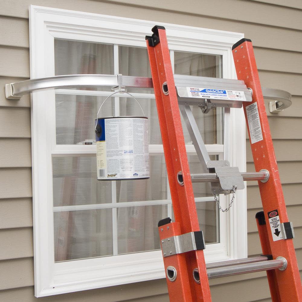 Werner Aluminum Ladder Stabilizer for Extension Ladders. Attaches In Minutes - Ascmtools
