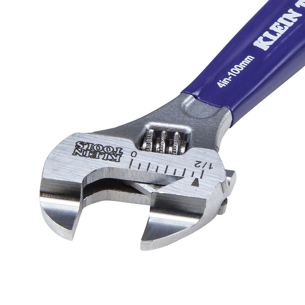 Klein Tools Slim-Jaw Adjustable Wrench 4″ - Ascmtools