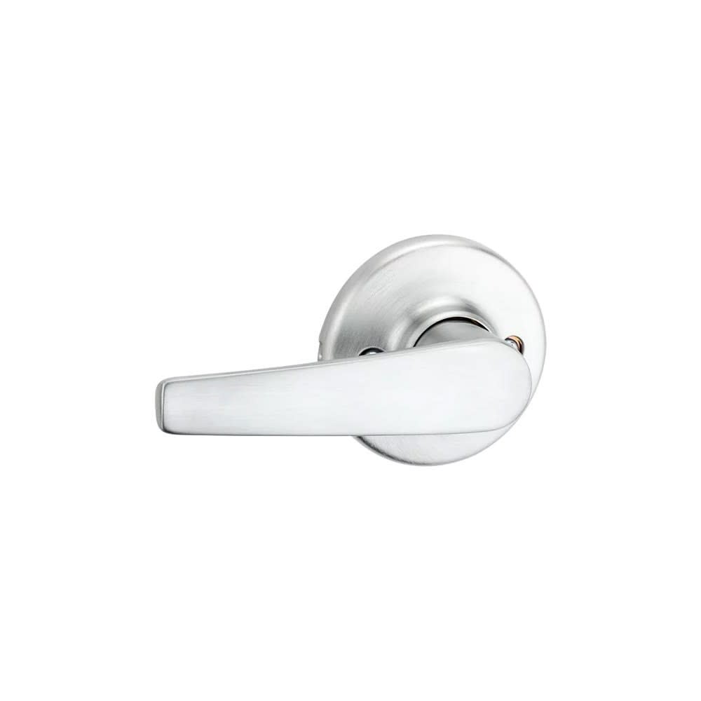 Kwikset Satin Chrome Hall/Closet Delta Passage Door Lever Set - Ascmtools