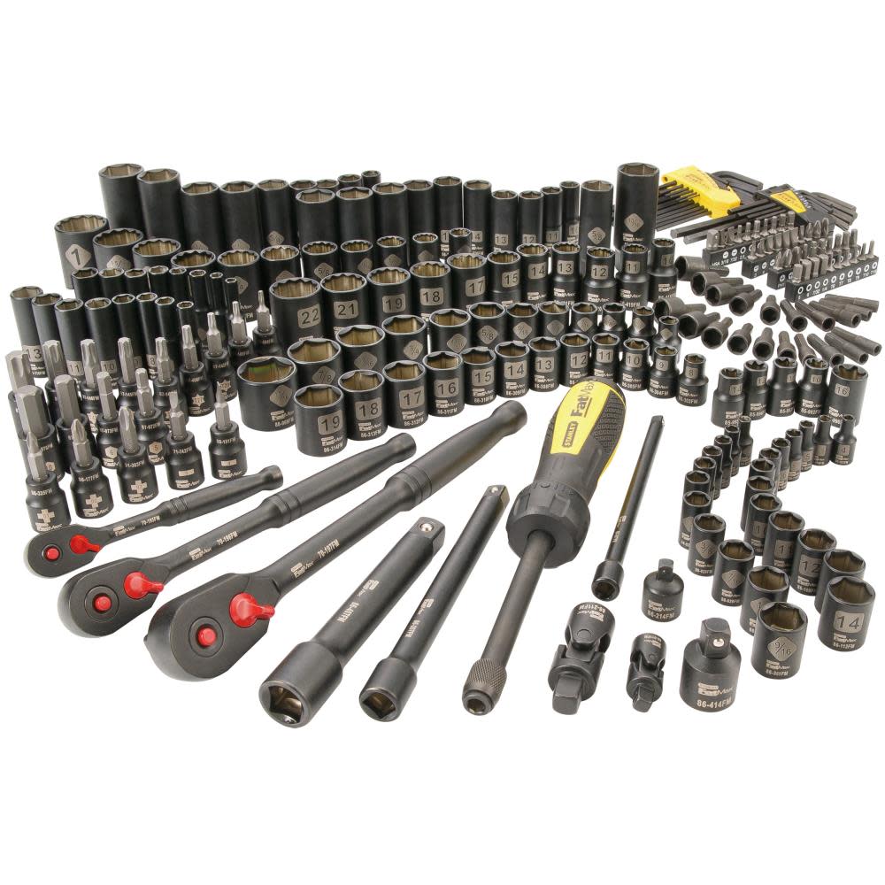 Stanley 229 pc Black Chrome Mechanic’s Tool Set - Ascmtools