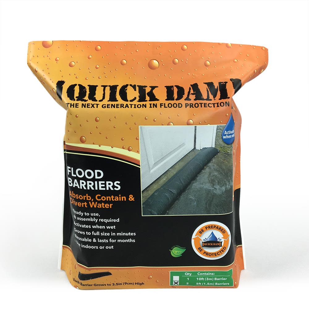 Quick Dam Water Activated Flood Barriers 5ft 2/Pk - Ascmtools