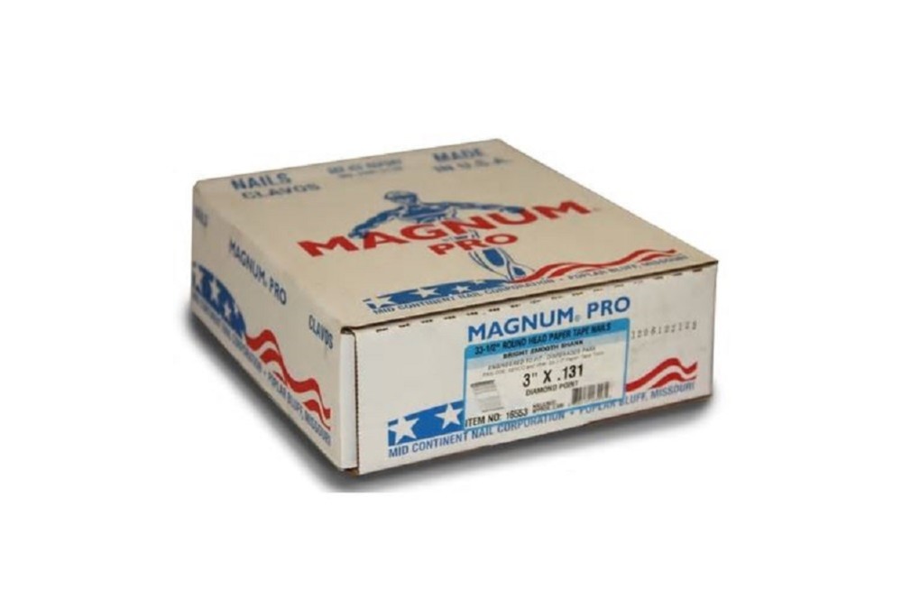 Midcontinent Nail 3X.131 DP Smooth Offset Paper Tape Strip Nails – 2500 Nails - Ascmtools