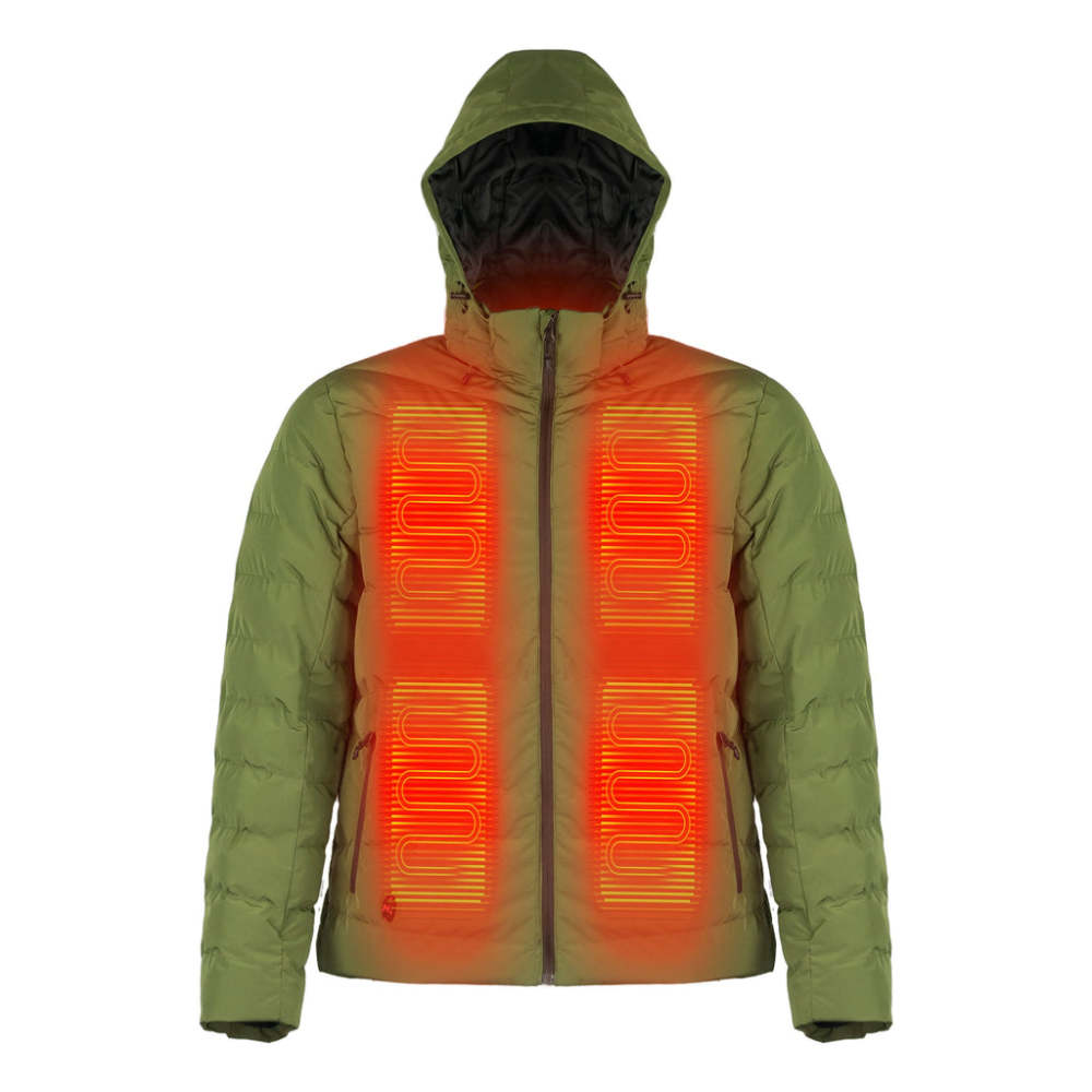 Mobile Warming 7.4V Crest Heated Jacket Mens Green 2X - Ascmtools