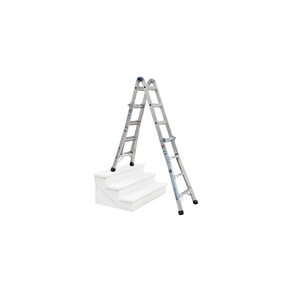 Werner 18 Ft. Reach Height Type IA Aluminum Multi-Position Ladder - Ascmtools