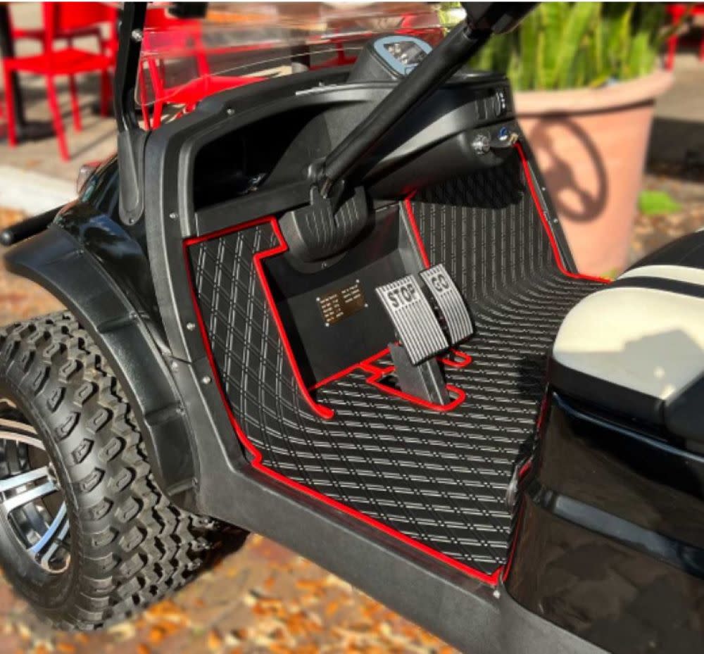 Xtreme Mats Golf Cart Floor Mat ICON & Red - Ascmtools