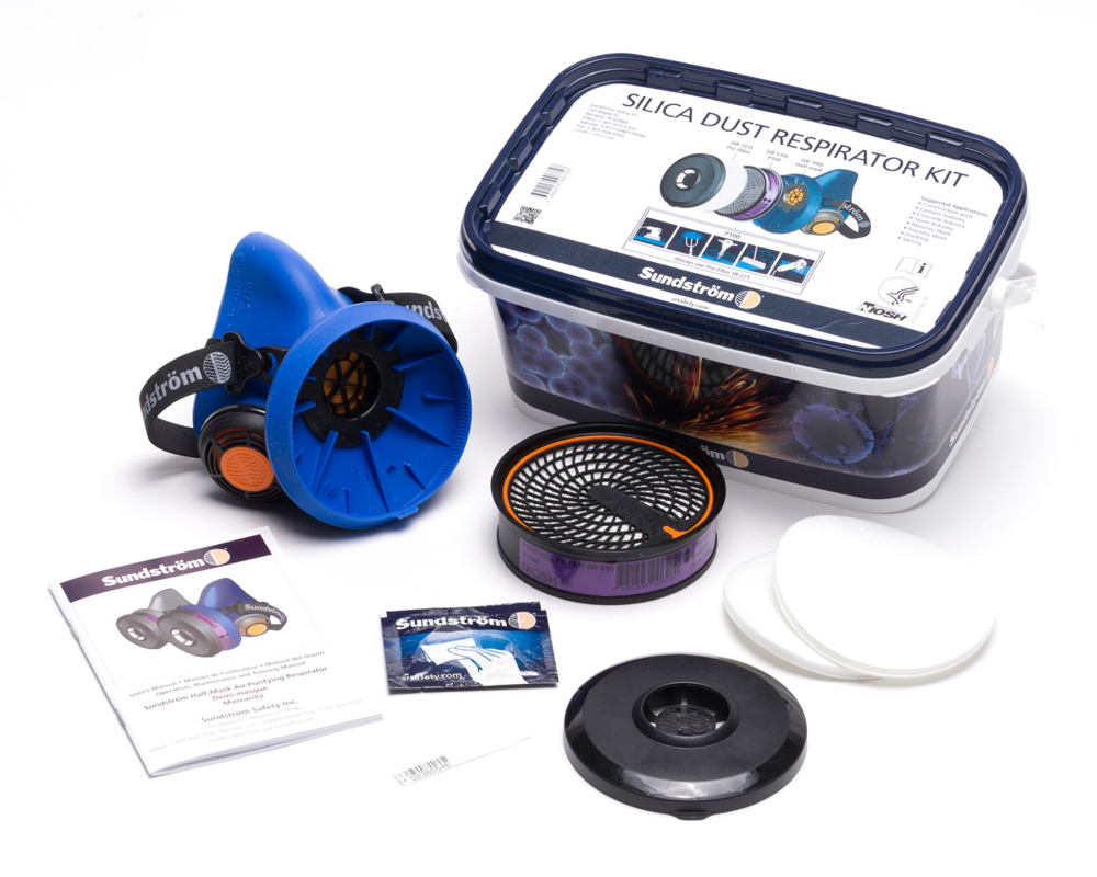 Sundstrom Safety Half Mask Air Purifying Respirator Silica Dust Kit – S/M - Ascmtools
