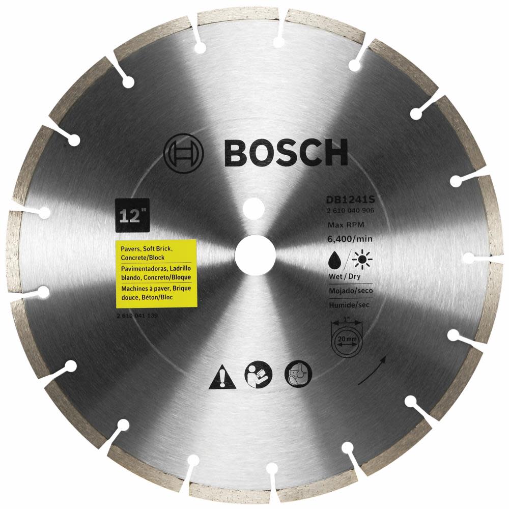Bosch 12″ Standard Segmented Rim Diamond Blade for Universal Rough Cuts - Ascmtools